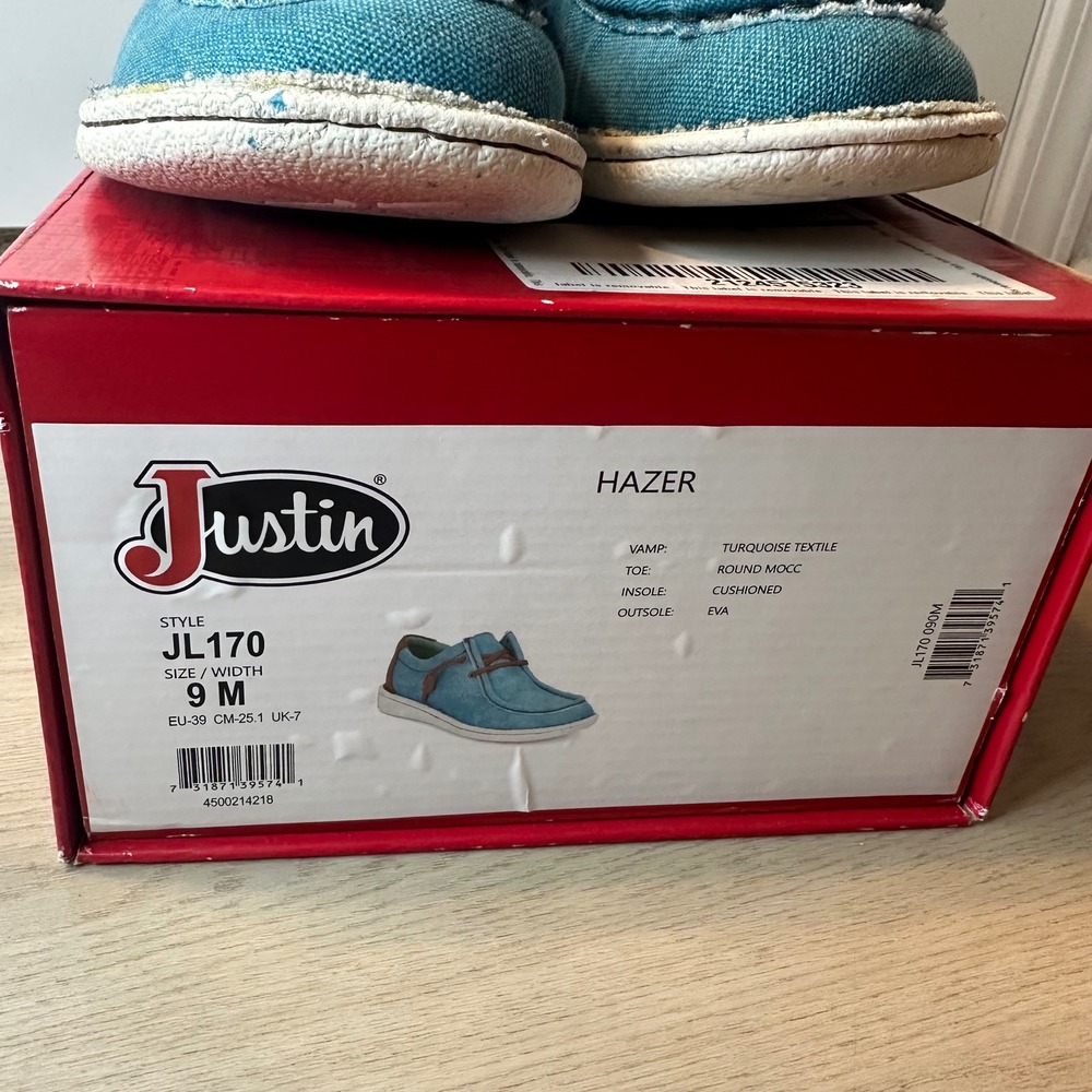Justin Brands Women's Casual Moc Hazer Turquoise Size 9 - Picture 4 of 8